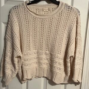 Cream Cable Knit Sweater